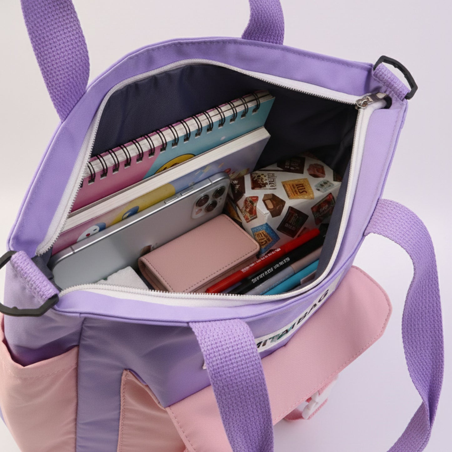 Trendy Multi-pocket Shoulder Tote Sling Bag (1 Pc)