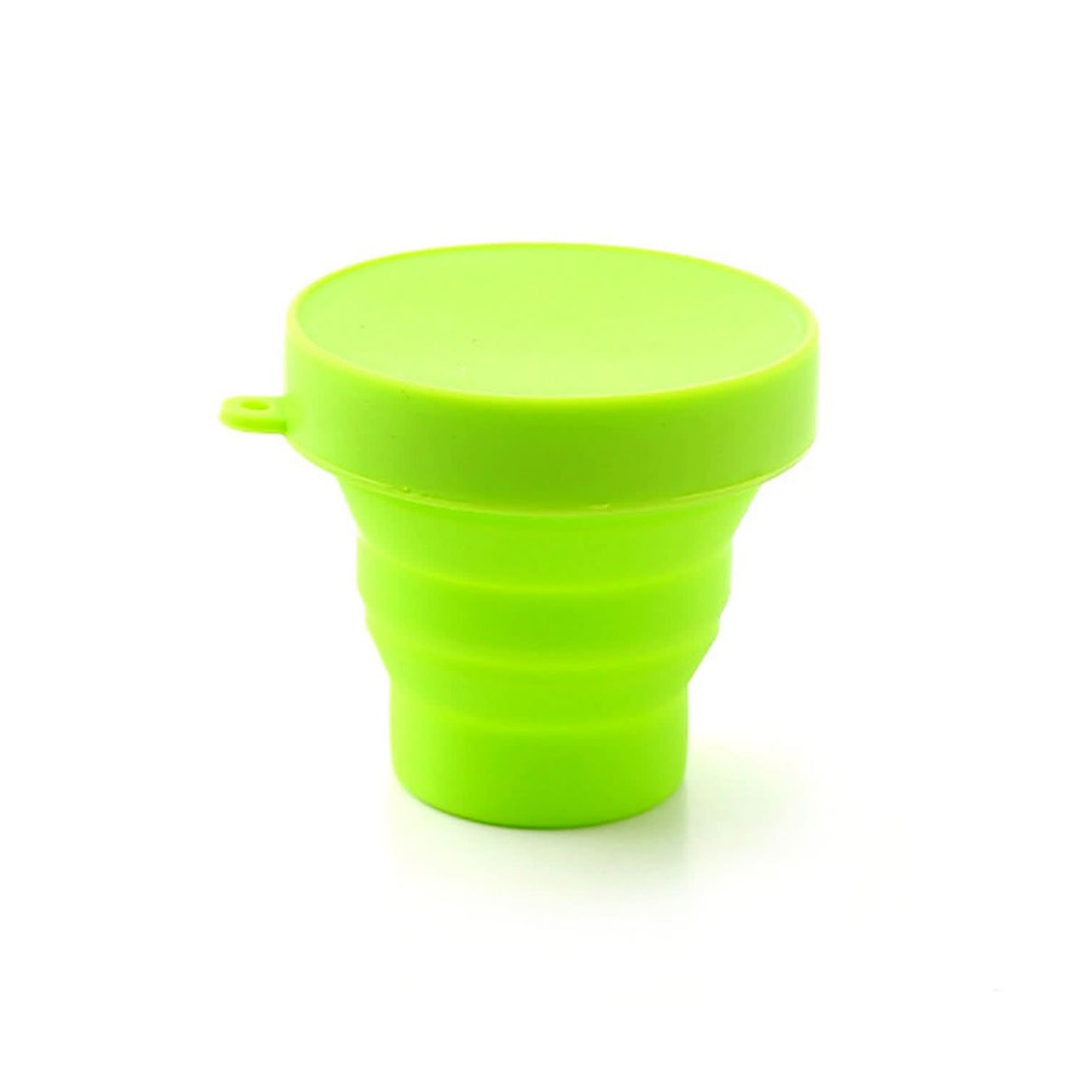 Round Silicone Foldable Glass  Cup Foldable Travel Mug With Lid (1 Pc) HP DD