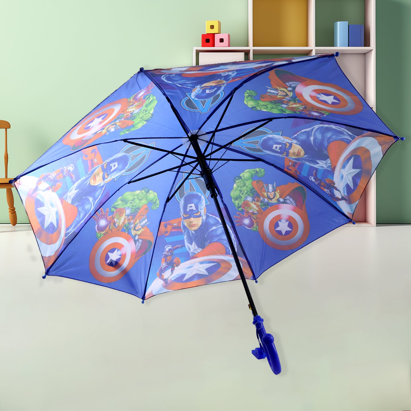 Umbrella With Handle And Lightweight Safety Round Plastic Cap