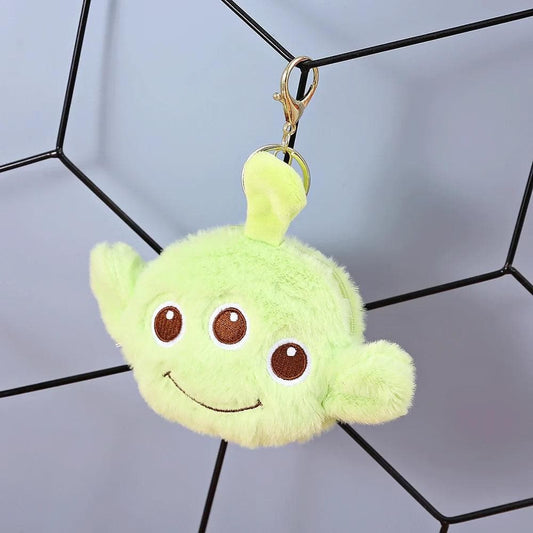 A Sweet Alien Plush 2 In 1 Keychain & Pouch For Kids (kids, yellow) - HalfPe