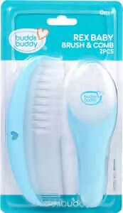 Buddsbuddy rex new born baby brush & comb set for infants (blue,bb5035)