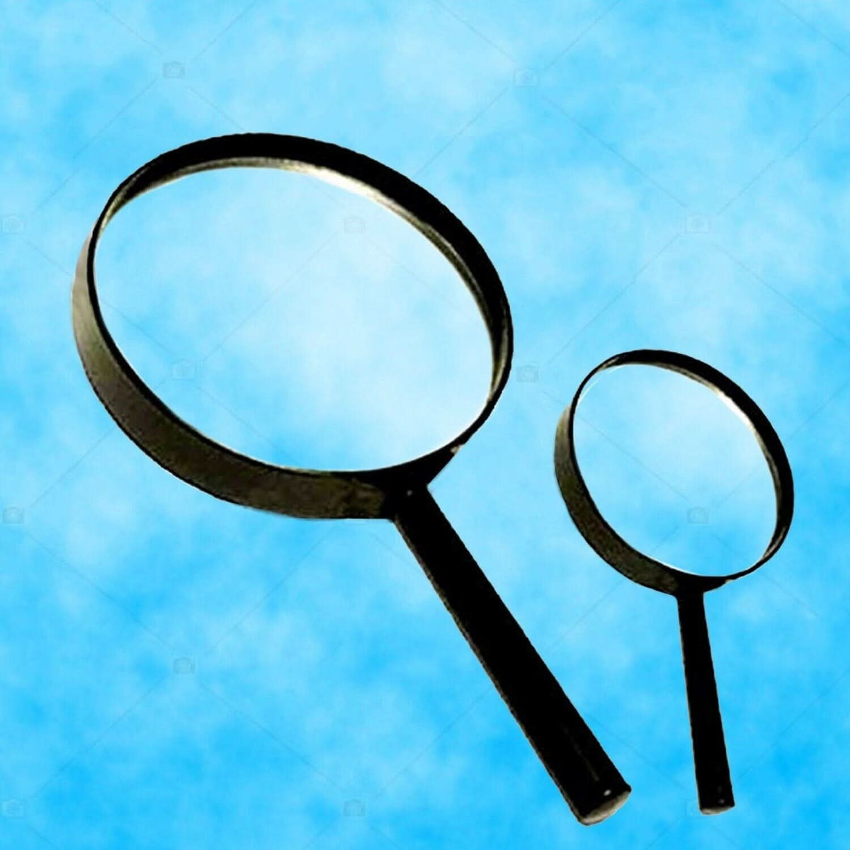 Magnifying Glass Lens Set – 2pcs Real Glass, Breakage-Proof, Reading Aid (75mm & 50mm) HP DD