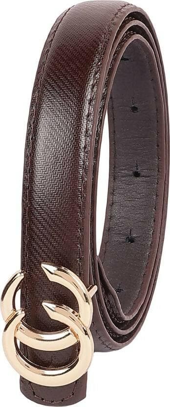 ZEVORA Women Casual, Evening, Formal Brown Genuine Leather Belt - HalfPe