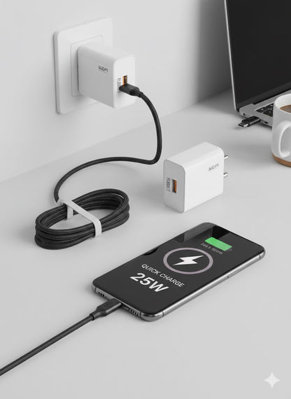 KDM FLASH25 Multi-Port Fast Charger (KM-CH380)