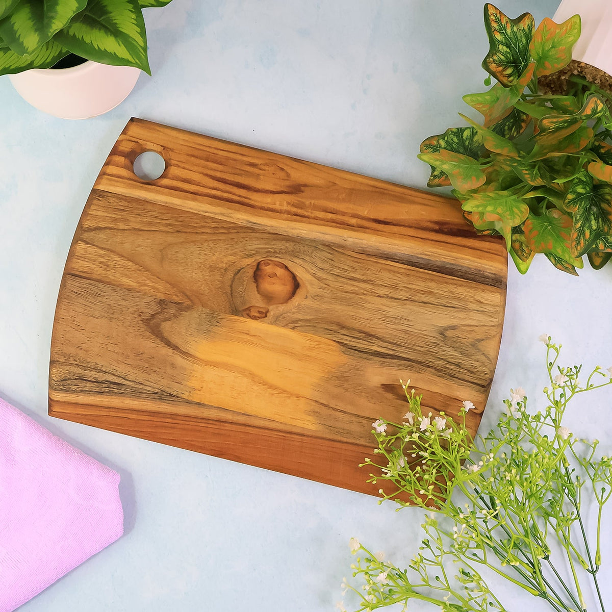 Supermom Premium Teak Wood Chopping Board For Kitchen (1 Pc) HP DD