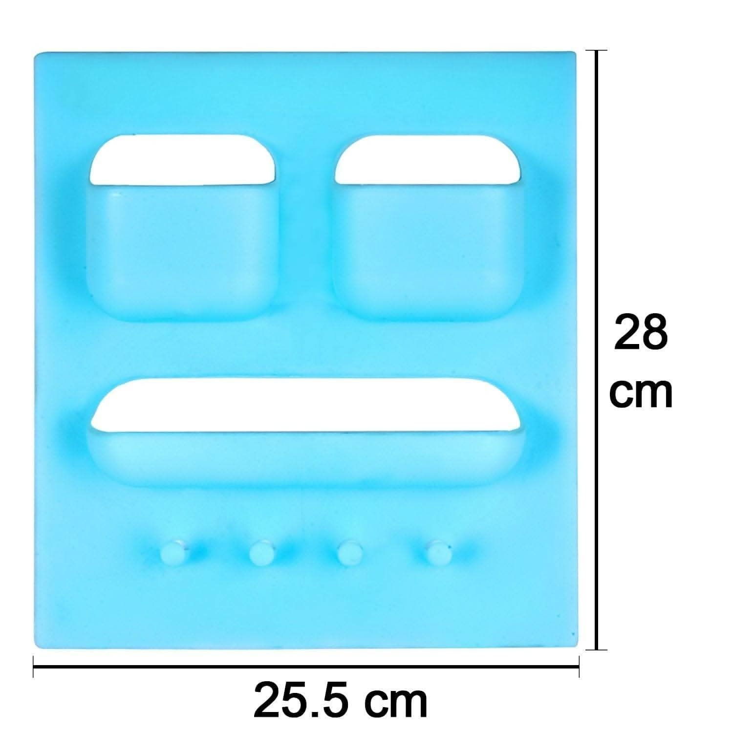 Plastic Unbreakable Perfect Instant Organizer Wall Holder (Blue) - HalfPe