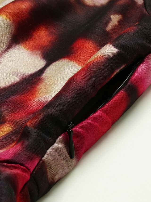 Bollywood Vogue Ready To Wear Multicolored Digital Printed Art Silk Dress