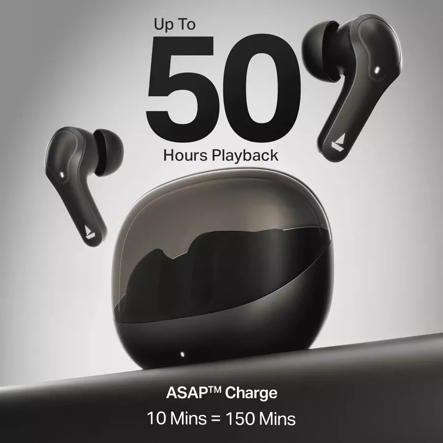 boAt Airdopes Plus 311 TWS Earbuds with 50H Playback, ENx™ Noise Cancellation, ASAP™ Fast Charging, Bluetooth v5.3, Low Latency Mode
