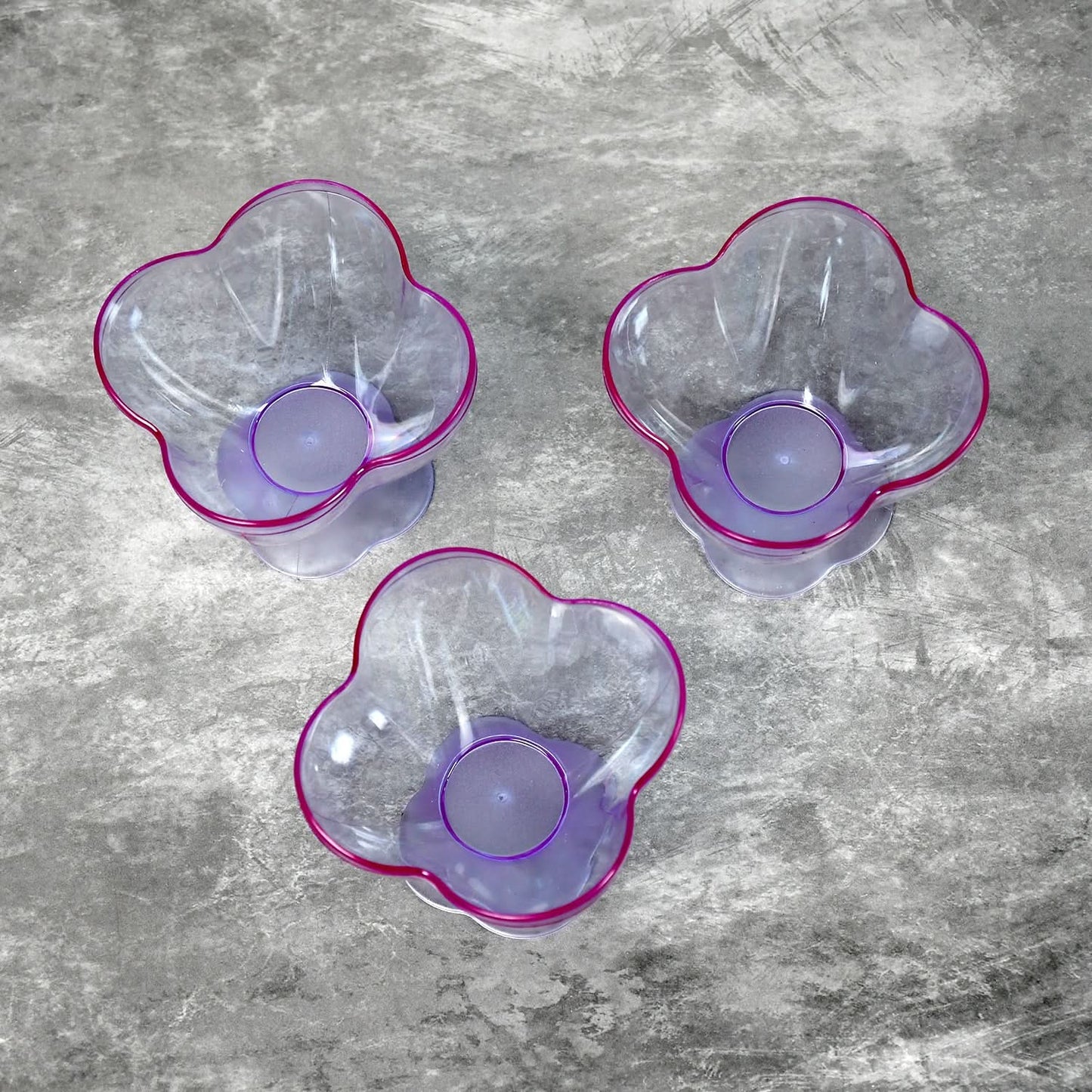 Plastic Dessert & Ice Cream Bowls Set – 6pcs