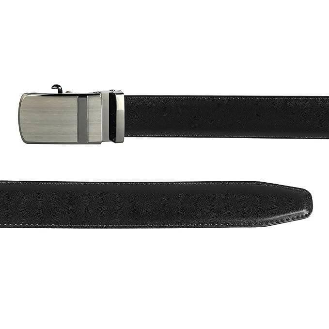 ZEVORA Leather Belt for Men (Black) - HalfPe