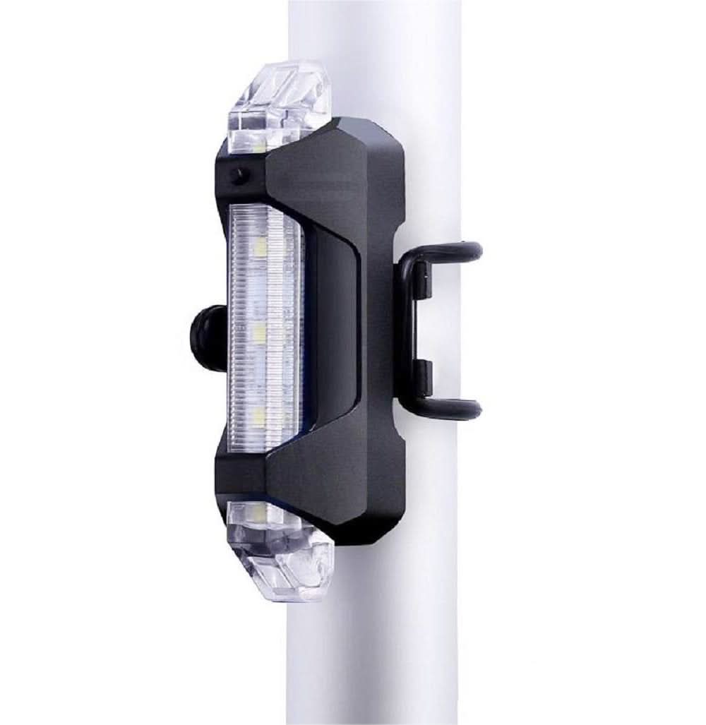 Rechargeable White LED Front Bicycle Light – Waterproof & Bright