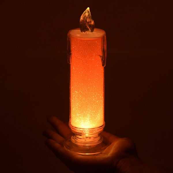 Red LED Flameless Pillar Candle Battery Operated Flickering Lamp