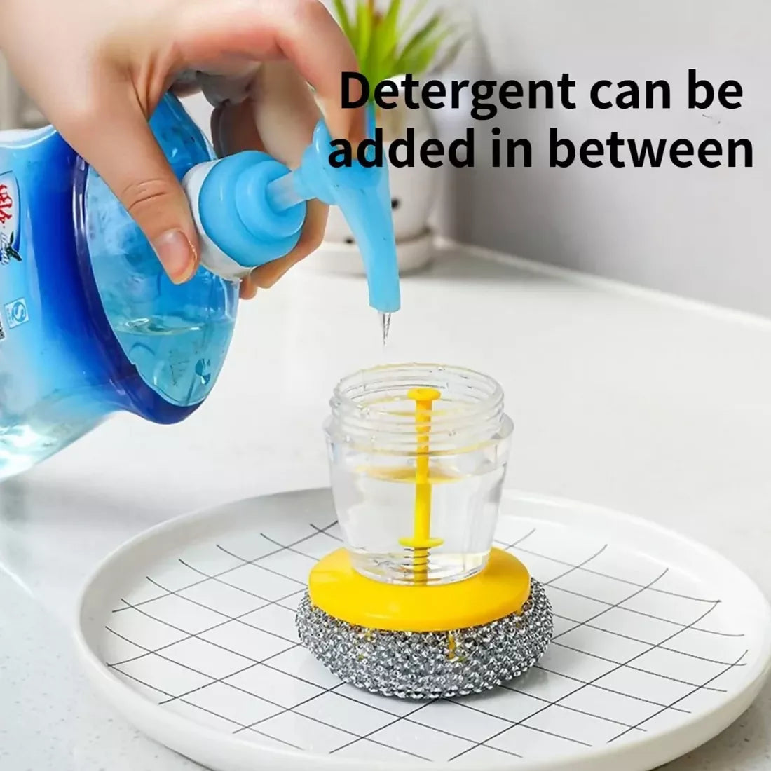 Handheld Soap Dispenser with Scrub (1 Set) ABHI Mobiles