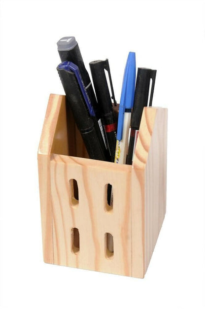 Wooden Desk Pen Pencil or Spoon Holder Stand (Single Piece) - HalfPe