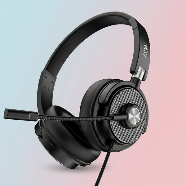 boAt Bassheads 900 Pro Wired Headphones with Adjustable Headband & USB Type-A Compatibility (Multicolor)