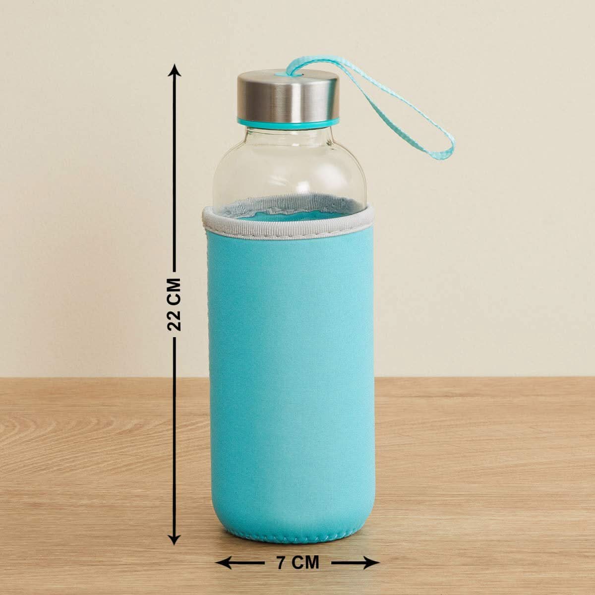 Glass Water Bottle (500 Ml) With Cover HP DD