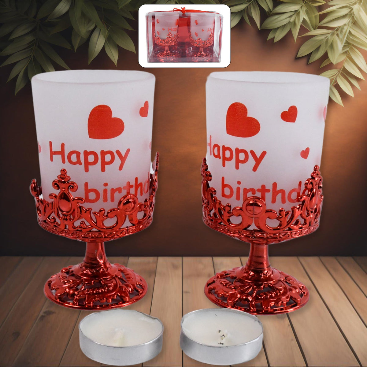 Tealight Holder Stylishly Shaped Candle Diya Stand Plastic Beautiful Design Festival (2 Pc  Mix Design) HP DD