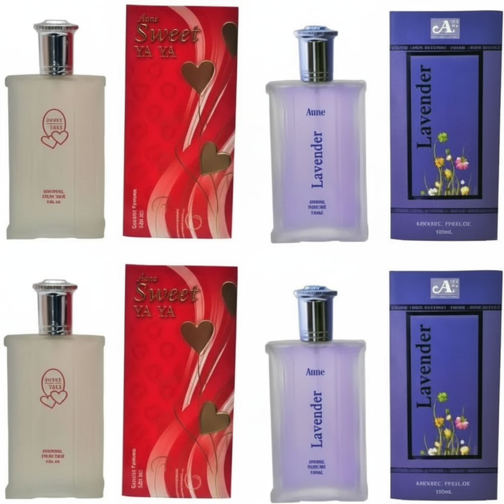 Aone Sweet YA YA and Lavender Perfume 100ml each (pack of 4, 400ml) Gimanifragrances