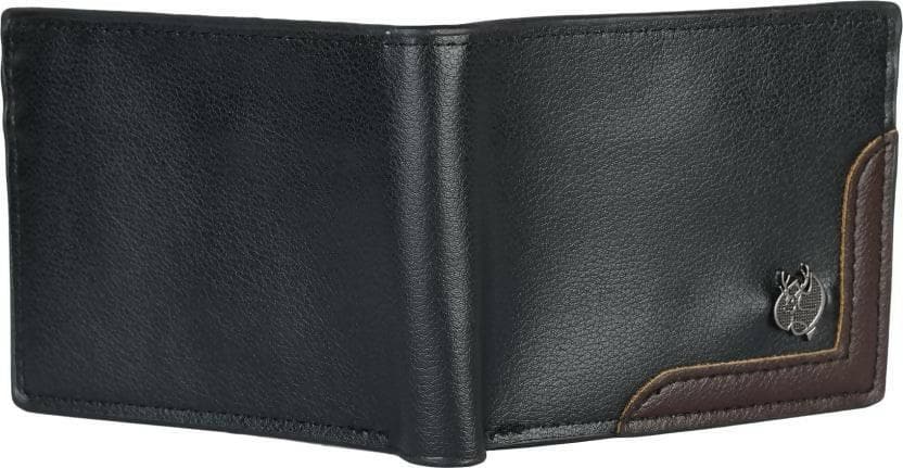 ZEVORA Men Casual Black Genuine Leather Wallet (4 Card Slots) - HalfPe