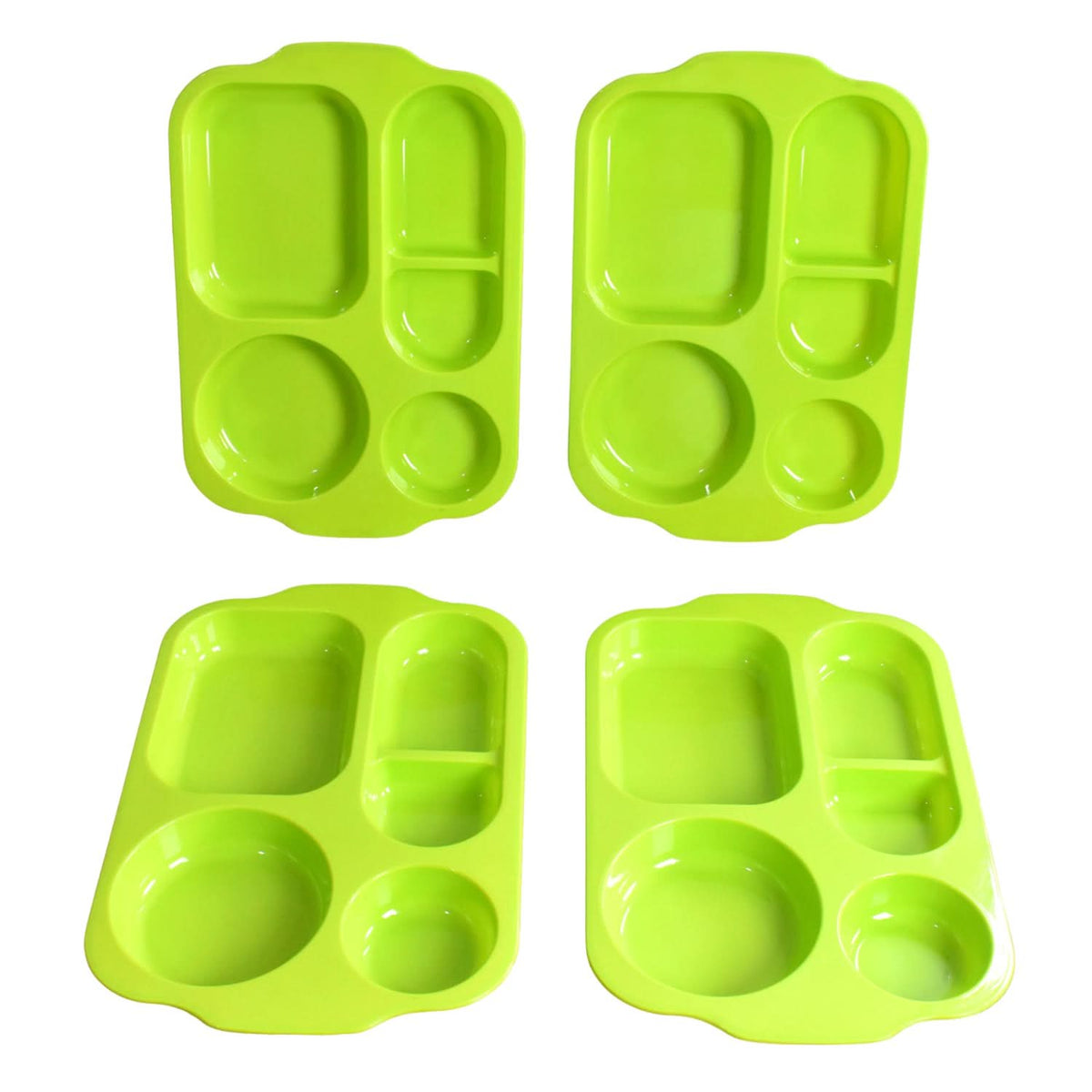Unbreakable Plastic Food Platesbiodegradable 5 Compartment Square Plate For Food HP DD