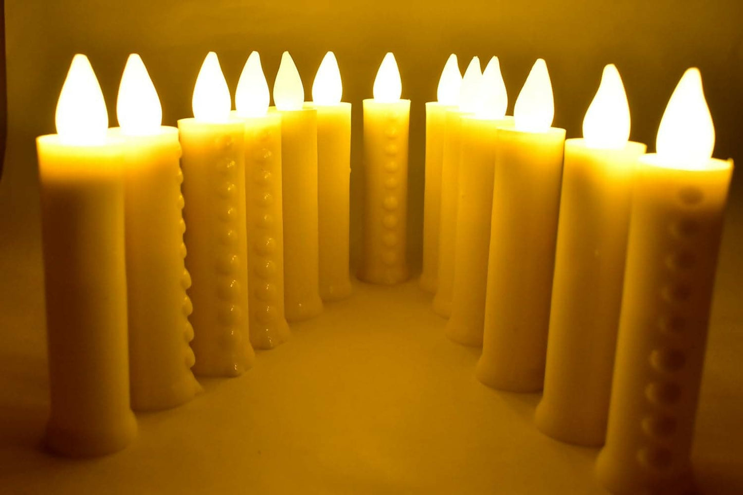 Eco-Friendly LED E-Candles for Christmas Decor (12-Pack)