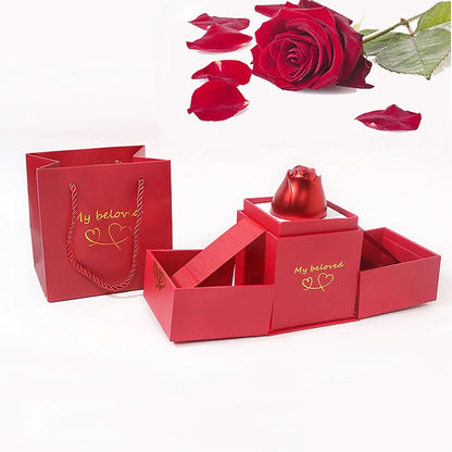 Romantic Jewelry Box with Eternal Rose