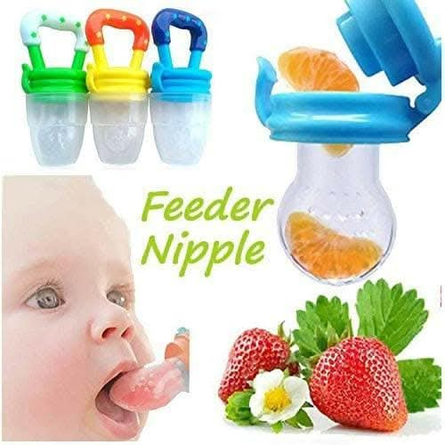 Silicone Food/Fruit Nibbler | Baby Fruit Feeder (Pack of 4) - HalfPe