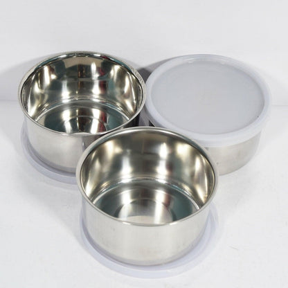 Steel Lunch Container 3 (300ml *3, Stailess Steel Container ) - HalfPe