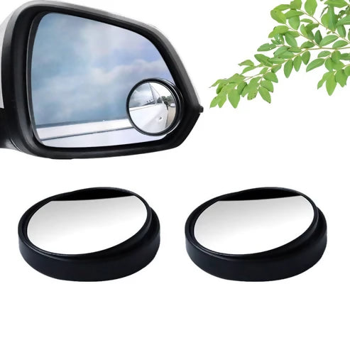 360 degree Blind Spot Round Wide Angle Adjustable Convex Rear View Mirror - Pack Of 2 ABHI Mobiles