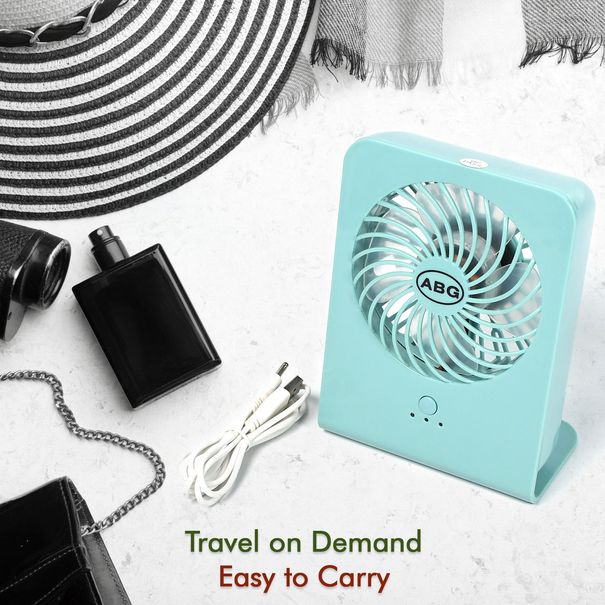 Portable Desk Fan Big Table Fan 3 Step Speed Setting Fan Personal Desk Fan Suitable For Office  School  Home Use (Battery Not Include)