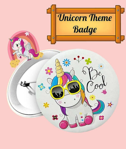 Unicorn Theme Badges (Pack Of 10pcs) - HalfPe