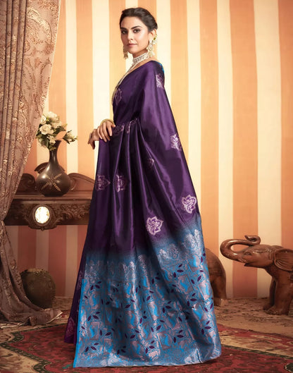 AXONIT Luxury Wedding Wear Emerald Soft Silk Saree with Heavy Golden Zari Work and Mustard-Gold Designer Pallu