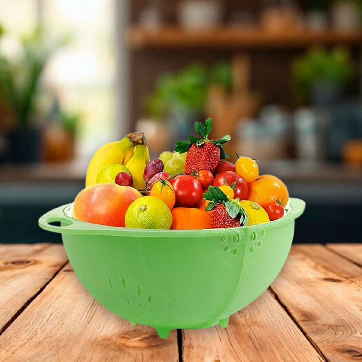 Apex Smart Basket 3in1 Multiuse Fruit And Vegetable Bowl  (1 Pc  Mix Color) HP DD