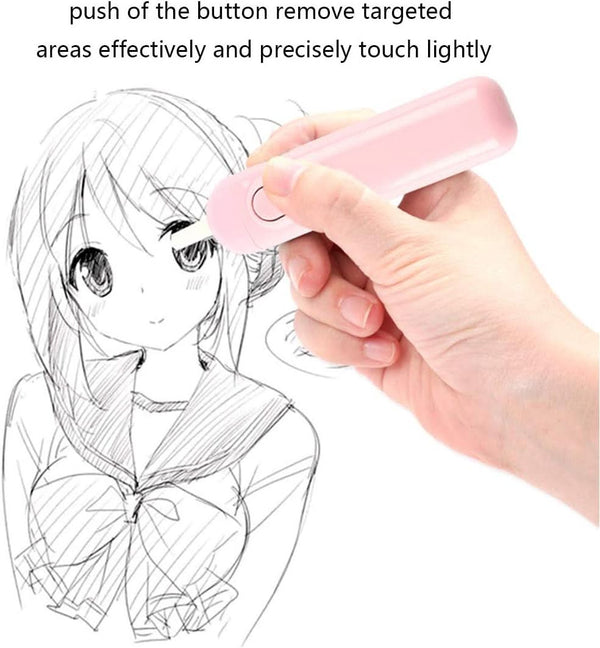 Electric Pencil Eraser with 10 Refills – Precision Erasing Tool for Students & Artists