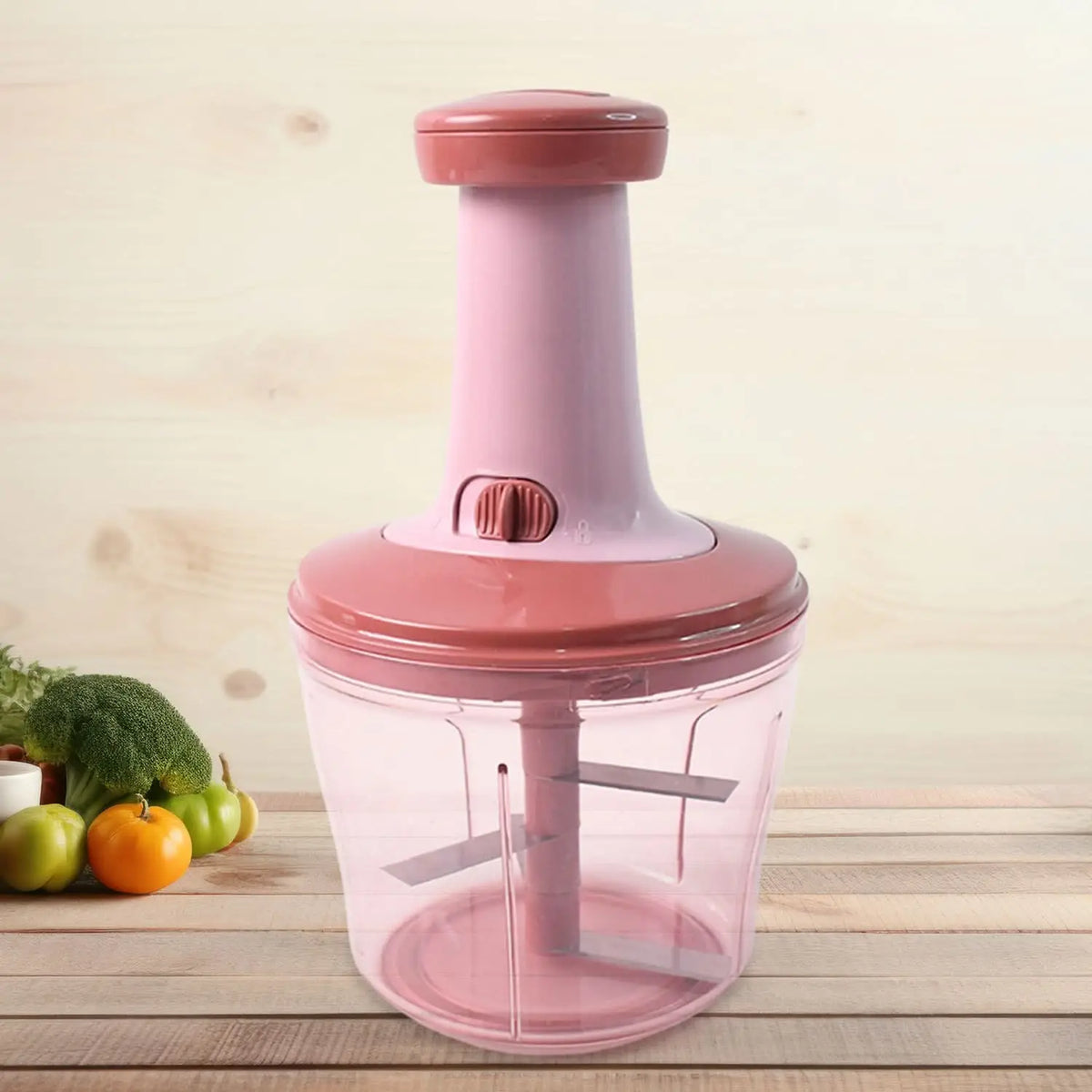 Apex Quba Push Chopper With Stainless Steel Blades (1000ml) HP DD