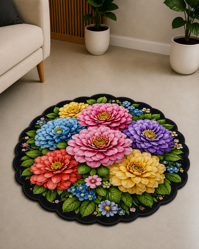 25X25 Inches Modern Decorative Door Mat | Water Absorbent Floor Mat for Living Room.