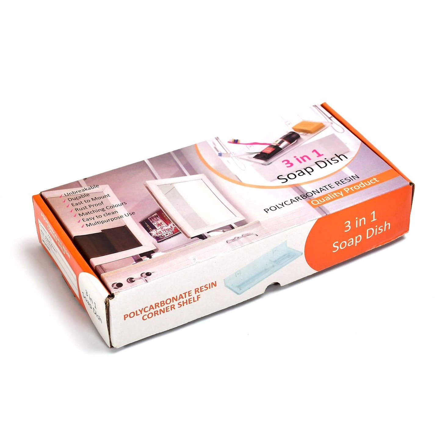 3-in-1 glass soap dish