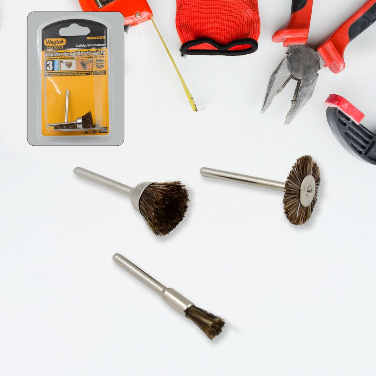 Brass Wire Wheels 3 Pcs Brass Wire Wheels Rust Removal Tool HP DD