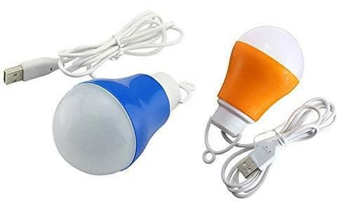 Mini Portable USB LED Bulb 9W with Hook (1 Piece, Random Colour) - HalfPe