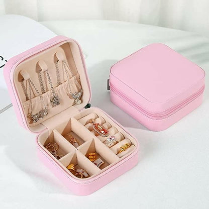 Travel Portable Jewelry Case for Ring, Earring, Necklace, Bracelet Organizer Storage Holder Box Multipurpose - HalfPe