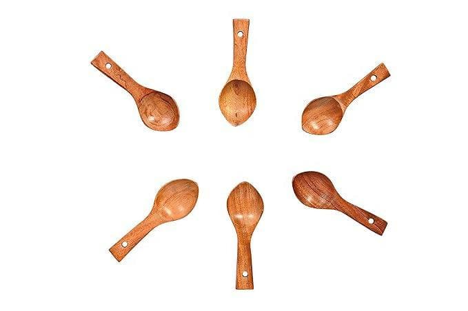 NEEM Wood Masala Spoon (Pack of 1) - HalfPe