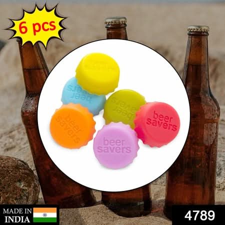 4789 Beer Savers Caps 6pc Used In Soda And Cold-drink Bottles For Covering Bottle Mouth. HP DD