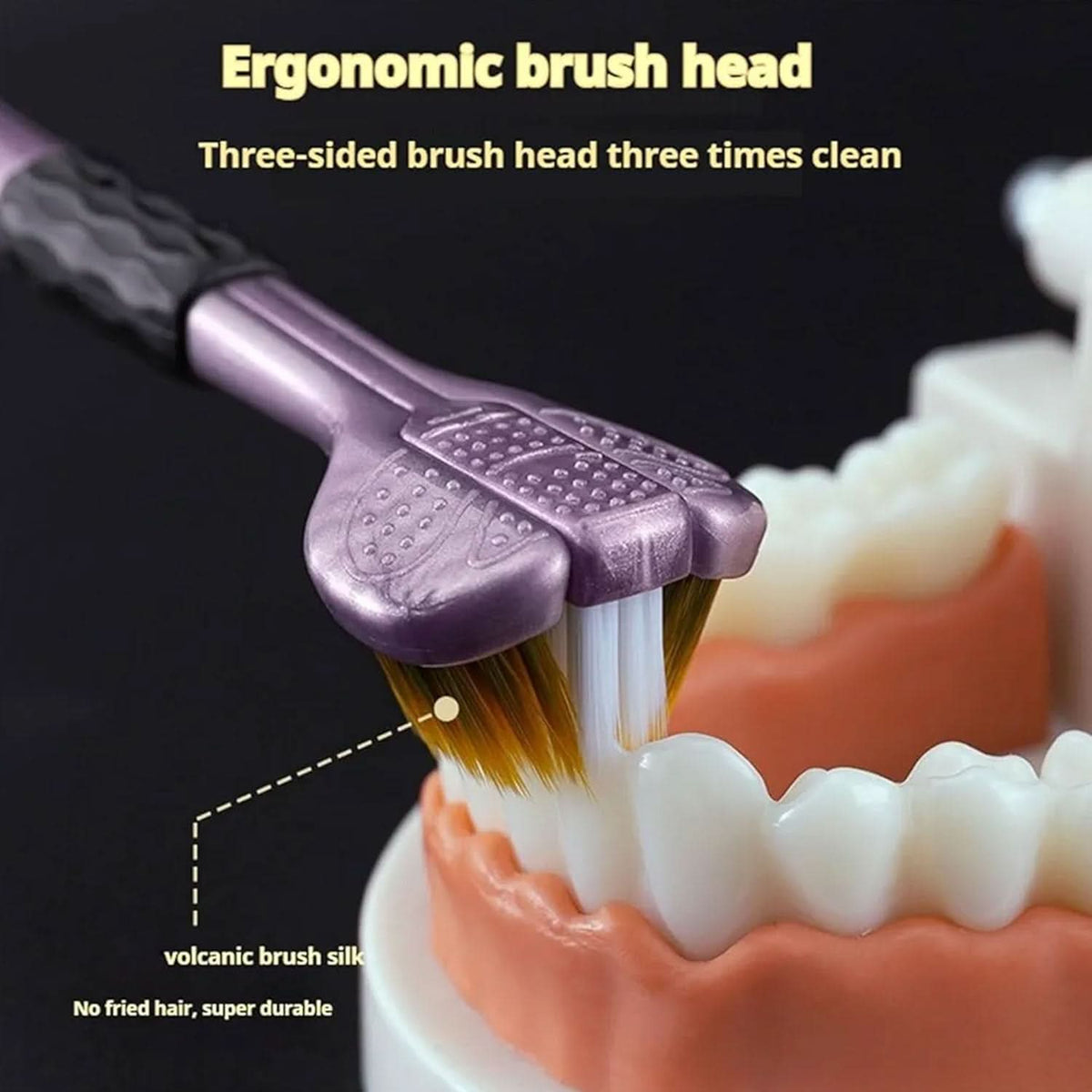 3 Sided Toothbrush Soft Bristle Toothbrush (2 Pc Set) HP DD