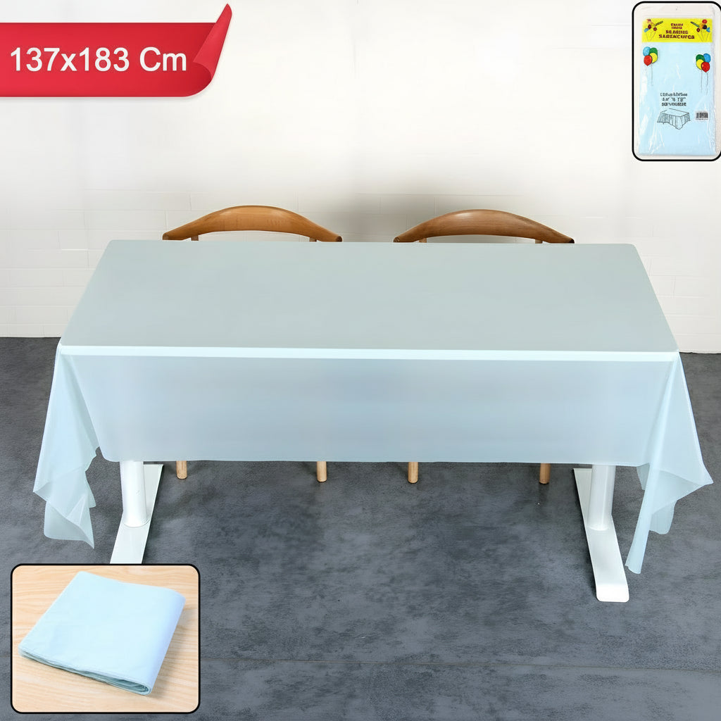 Waterproof Disposable Plastic Table Cover 137  183 Cm HP DD