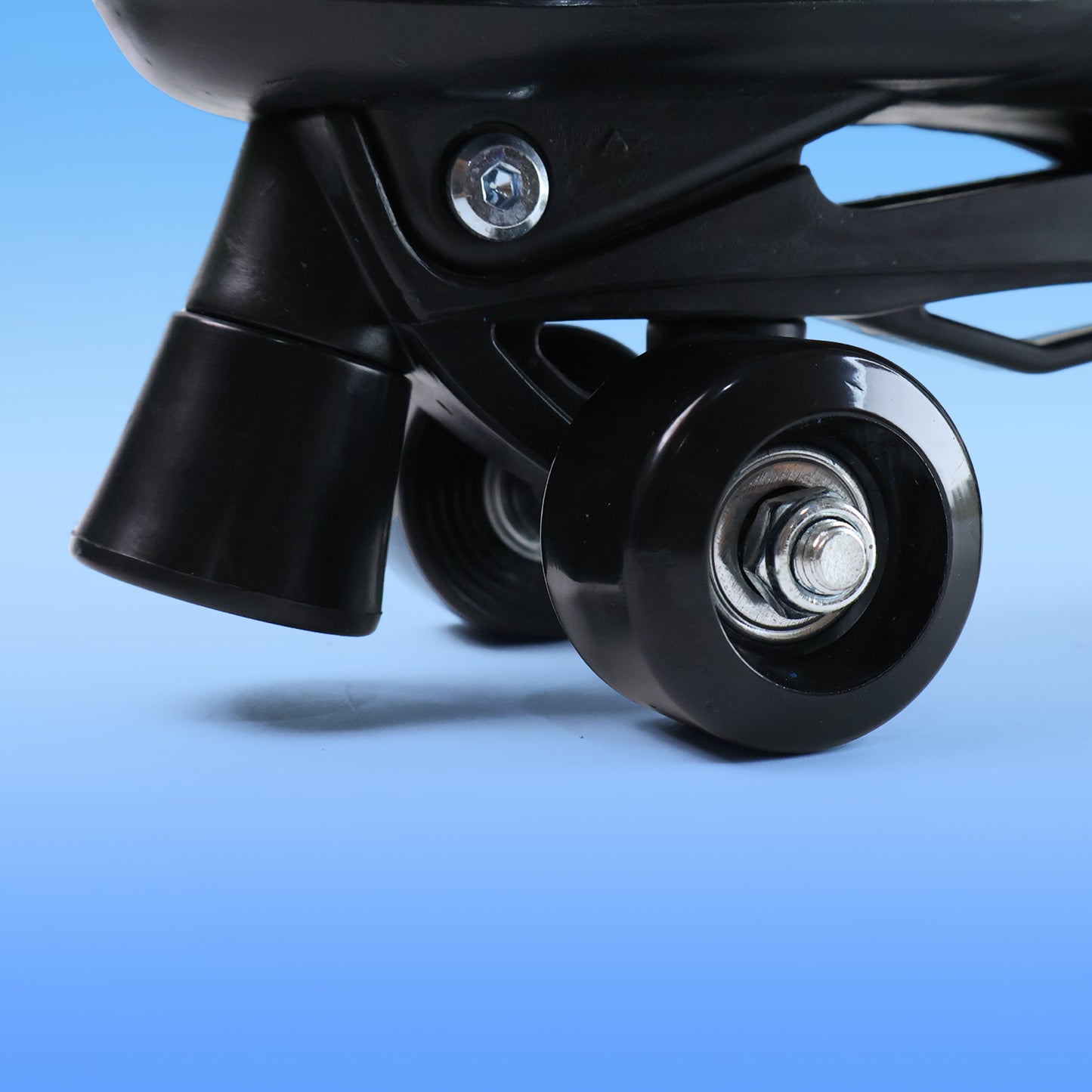 Adjustable Quad Roller Skates for Kids with Large Size Inline Skating Shoes with Safety Buckle & Strap (Large  1 Pair)