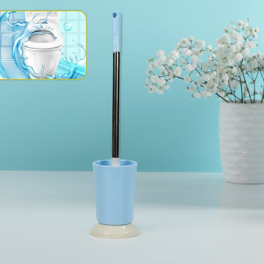 Premium Toilet Plastic Brush With Holder Stand Western And Indian Toilet Bathroom Cleaning
