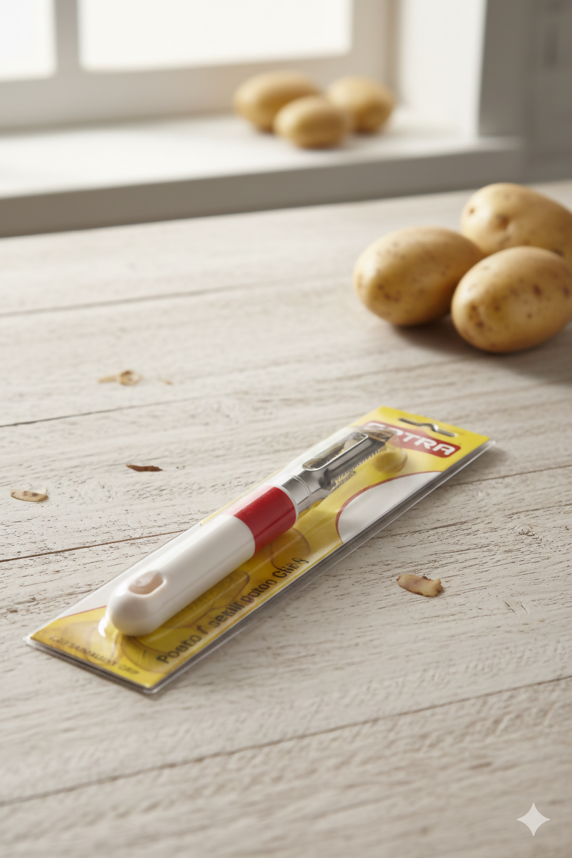 OPTRA Stainless Steel Potato Peeler Cum Scraper with Ergonomic Handle HalfPe - FW -TPT