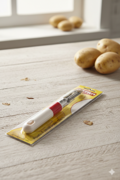 OPTRA Stainless Steel Potato Peeler Cum Scraper with Ergonomic Handle HalfPe - FW -TPT