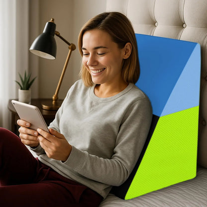 Sleepsia Wedge Pillow for Sleeping | Back Support Orthopedic Memory Foam Wedge Cushion | Back & Leg Support- Green/Black