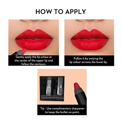 Sugar Cosmetics Matte As Hell Crayon Lipstick - Highly Pigmented & Long Lasting, Red, 2.8 g 01 Scarlett O'hara